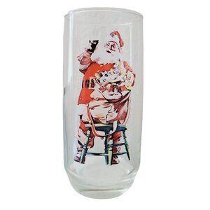 Vtg Coca Cola Haddon Sundblom Santa Claus Drinking Glass # 93761 Wherever I Go